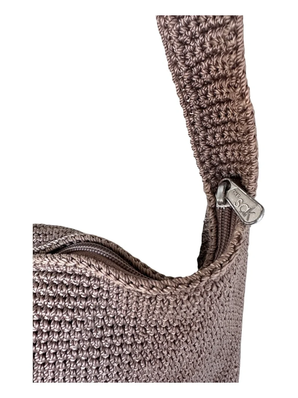 The Sak Gray Crochet Shoulder Bag